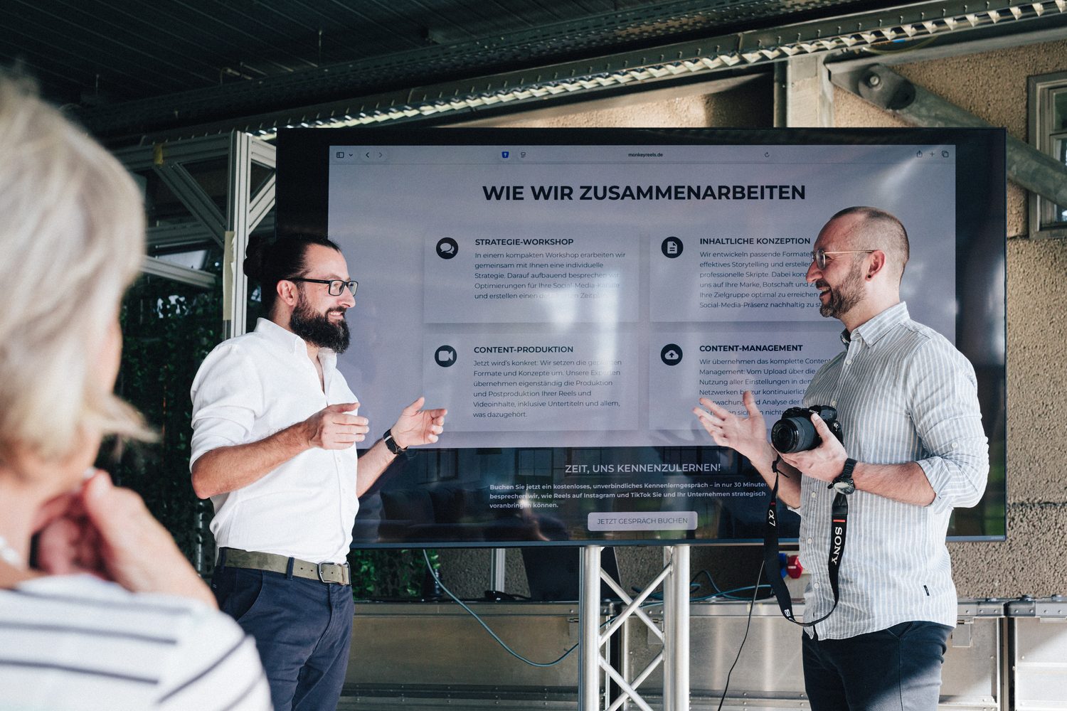 Jens und Achim bei einem Social-Media-Workshop